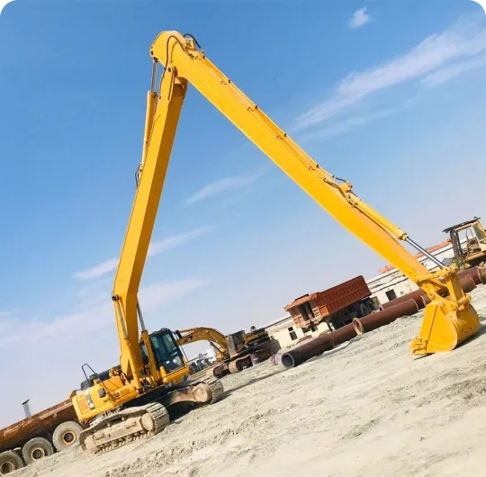 Precision-engineered excavator boom and stick assembly by Surbhi Earthmover