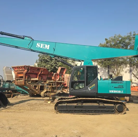 Fuel-efficient modern excavator manufactured by Surbhi with 50% reduced diesel consumption